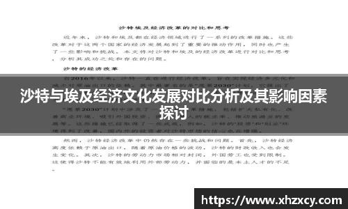 沙特与埃及经济文化发展对比分析及其影响因素探讨